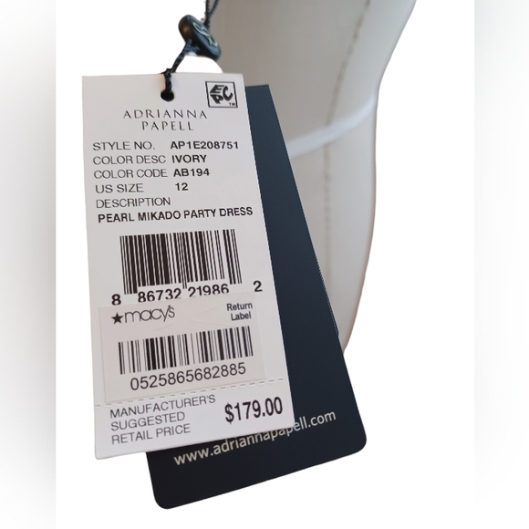 NEW ADRIANNA PAPELL Womens Ivory Off Shoulder Midi Formal Hi-Lo - Picture 2 of 9